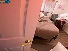 Caught watching stepmom masturbate? 😏 She's got those big natural tits and monster cock riding skills!