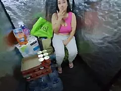 immigrant hides in pantry, gets hot creampie from milf