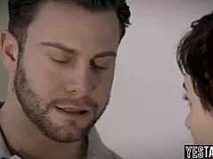 Big boobs milf nurse fucks paralyzed patient's husband on her bed 😏