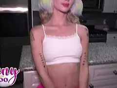 Eighteen Emma Rosie Shares Bed with Stepdad for Missionary Action. Bareback Leads to a Sticky Creampie in Her Tight Pussy.