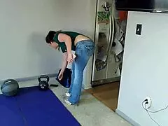 why is this milf trainer doing doggystyle in the workout?