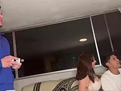 Big tits milf and friend swap boyfriends for group masturbation and blowjob