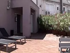 Smashing Damaris' ass hard, fisting her tight hole