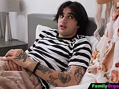 Familyorgasm - stepson caught watching gals masturbating together in naughty group scene