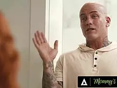 Upset Man Catches Wife Lauren Phillips Fucking Stepson and Joins In