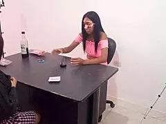 hey girls, let's play poker and flash those natural tits