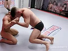 Brandi Mae dominates Jack Friday in mixed wrestling, sucking cock in wild match