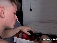 Caught Sniffing Panties, He Pounds Juicy Big Latina Tits Hard