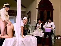 Elders freeuse farm boys on curvy milf.