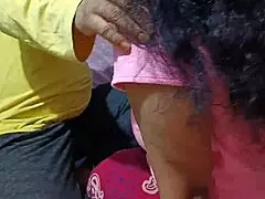 Is that Indian beautiful girl naked and having hot sex with her lover, teasing her cuckold friend?