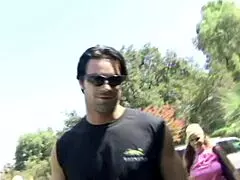 Rachel Solari's big boobs rock wildly during a hard couch fuck.