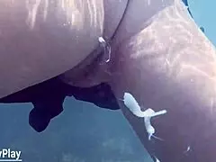 pool creampie underwater surprise