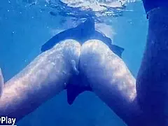 pool creampie underwater surprise