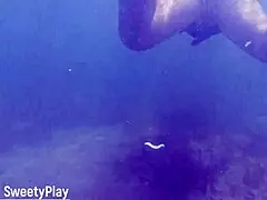pool creampie underwater surprise