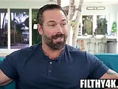 Wild Stepdaughter Sucks And Fucks Two Guys With Big Tits