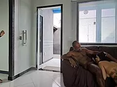 Friend surprises by eating big pussy and fucking ass hard