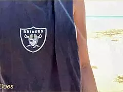 Wife walks around public beach fully nude.