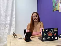 Soldier Fucks Secretary Before Boss Arrives In Casting