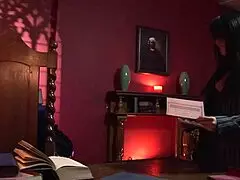 teacher in fishnet stockings gets tight pussy penetrated after face fucking with big cock