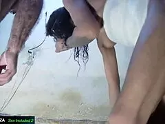 Marianna bends over for tight pussy face fucking and cum in mouth