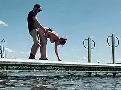 Almost Caught Fucking Monster Cock Outdoors at Lake