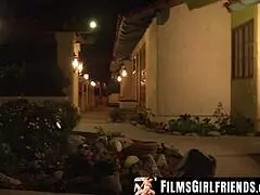 tender lesbian gets seduced by milf's skilled tongue on her pussy. blonde friend watches the sensual licking.