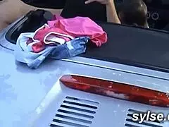 Unbelievable! Two MILF Hitchhikers Bang in Outdoor Threesome!