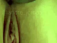 beautiful latina milf bent over for anal and creampie from big black cock.