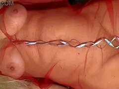 sexy lady shows curves and wet pussy on christmas