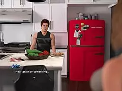 He just facefucks his stepmom in the living room