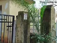 Married woman starts with blowjob outdoors