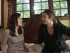 blonde mary gets a facial from her big cock daddy!