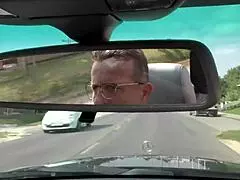 She bends over for passionate missionary sex with mature man