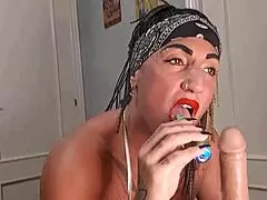 smokin’ while suckin’ that vicious bastard’s dick, damnit!