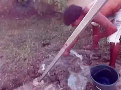 the milf pays the handyman with her ass, getting an anal creampie and squirting.