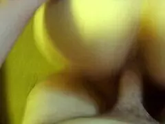 Gf Kneels In Front Of Desk