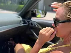 Blonde MILF Slut Fucks Hard Publicly!