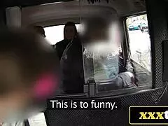 Taxi breakdown sparks a wild hardcore foursome with busty British Milfs!