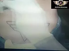 Tattoo artist mimics Anitta while inking model Alexia Duucan TS. Best moments of the tgata getting a butt tattoo.