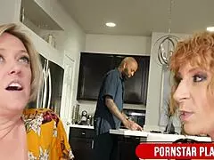 Milfs Dee Williams & Sara Jay Ride Shaundam's Huge Cock!