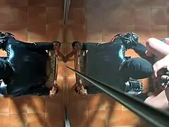 chairtied latina gets her face fucked for 10 minutes until he cums in her mouth