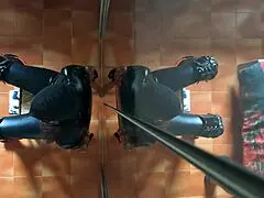 chairtied latina gets her face fucked for 10 minutes until he cums in her mouth