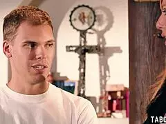 STRIPPER STEPMOM MILF LAUREN PHILLIPS GETS DPED BY HER TWO SUSPICIOUS STEPSONS!