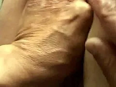 Milf in stockings sucks cock for horny husband