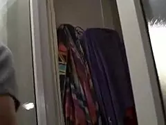 Milf in stockings sucks cock for horny husband