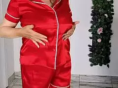 i messed up and seduced my stepson with a striptease, blowjob, and cumshot on my huge boobs