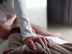 pov encounter with a hot modest blonde