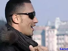 British Milf Cumsprayed By Pickedup Euro In Doggy And Tied Up