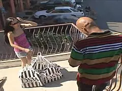 Step-mom gets completely naked and waxes the knob of the young eighteen plus cock.