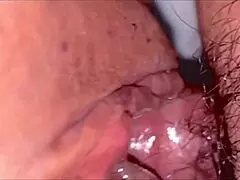 Amateur wet pink pussy close up 151 days post-virginity.